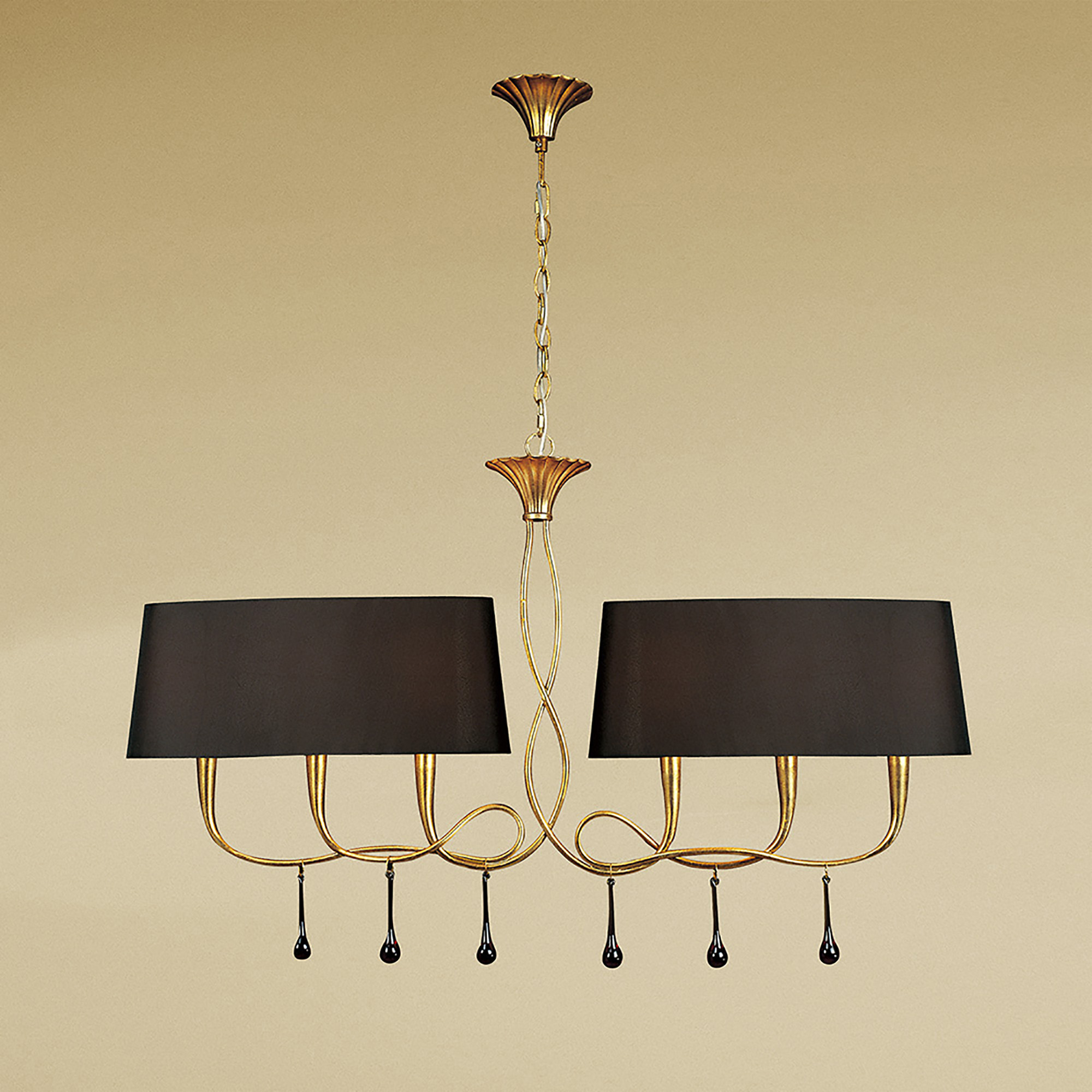 Paola Gold-Black Ceiling Lights Mantra Linear Fittings